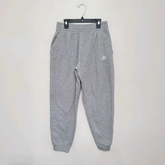 Nike Boys XL Youth Jogger Sweatpants Gray White Swoosh Logo - Picture 1 of 4